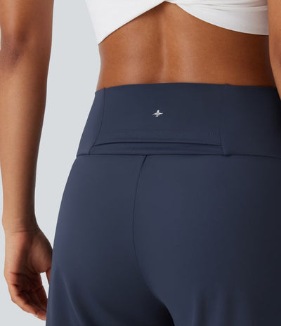 Softlyzero™ Airy - Yoga-Bermudashorts mit hohem Bund, mehreren Taschen und Cool-Touch