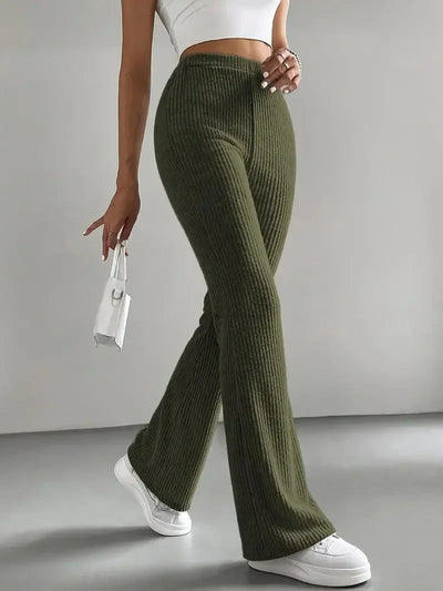 Pantalon Évasé En Velours Côtelé