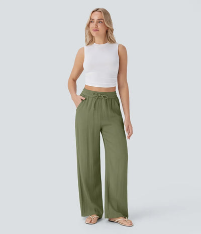 Pantalon En Lin Décontracté & Aéré