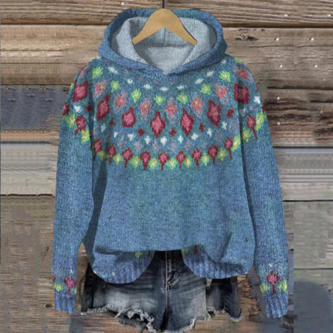 Sudadera con capucha vintage de cachemira