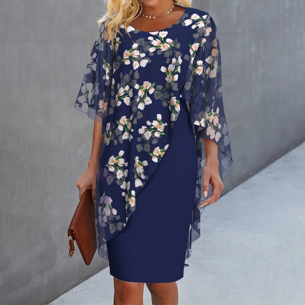 Robe Élégante En Tissu Floral