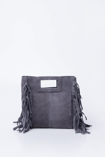 Bolso ante  flecos colores