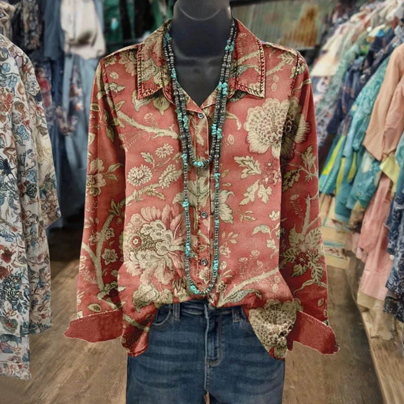 Chemisier À Imprimé Floral Vintage