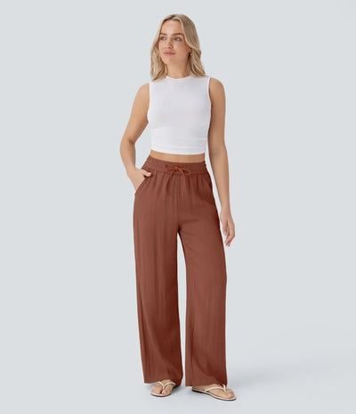 Pantalon En Lin Décontracté & Aéré