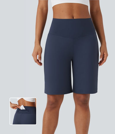 Softlyzero™ Airy - Yoga-Bermudashorts mit hohem Bund, mehreren Taschen und Cool-Touch