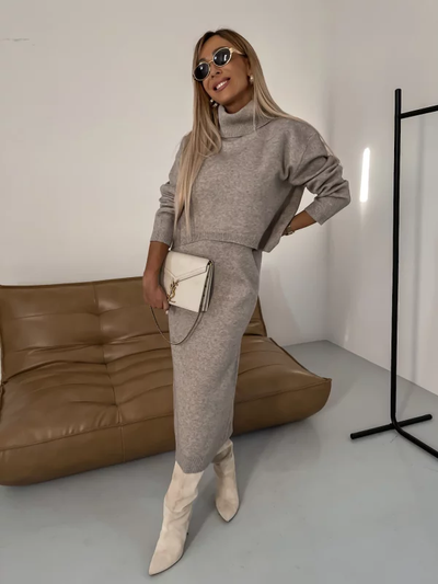 Vestido elegante e invernal de dos piezas Alice