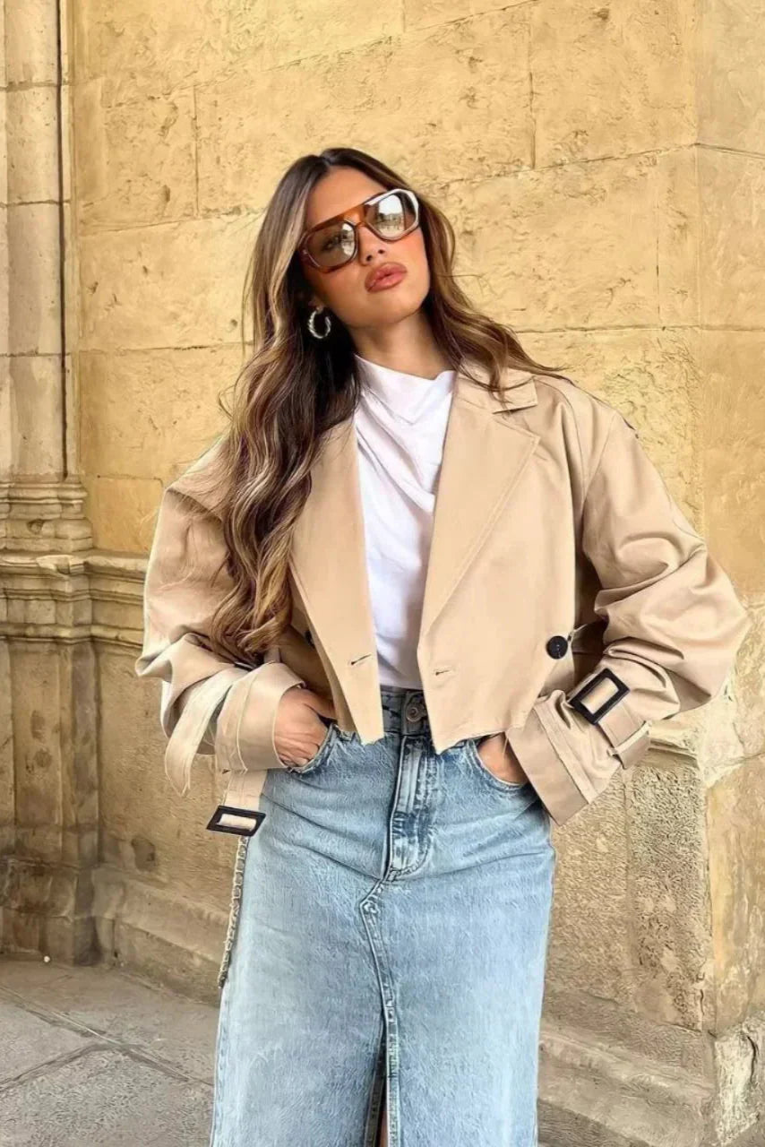 Constanza | Chaqueta corta con cinturón