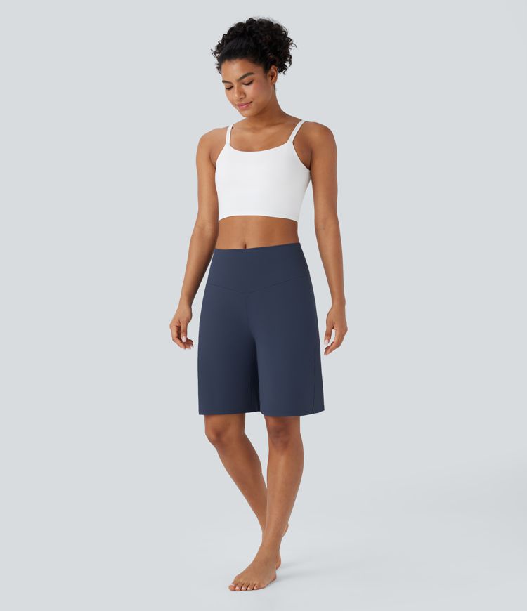 Softlyzero™ Airy - Yoga-Bermudashorts mit hohem Bund, mehreren Taschen und Cool-Touch