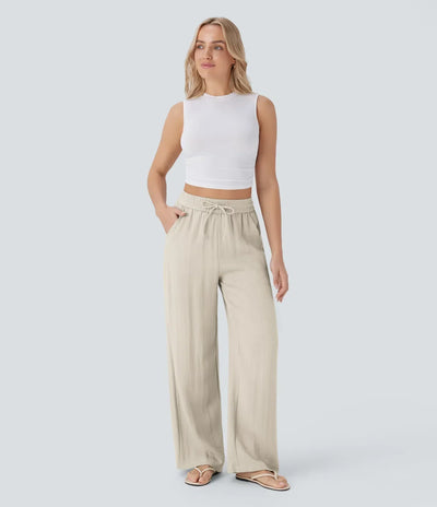 Pantalon En Lin Décontracté & Aéré