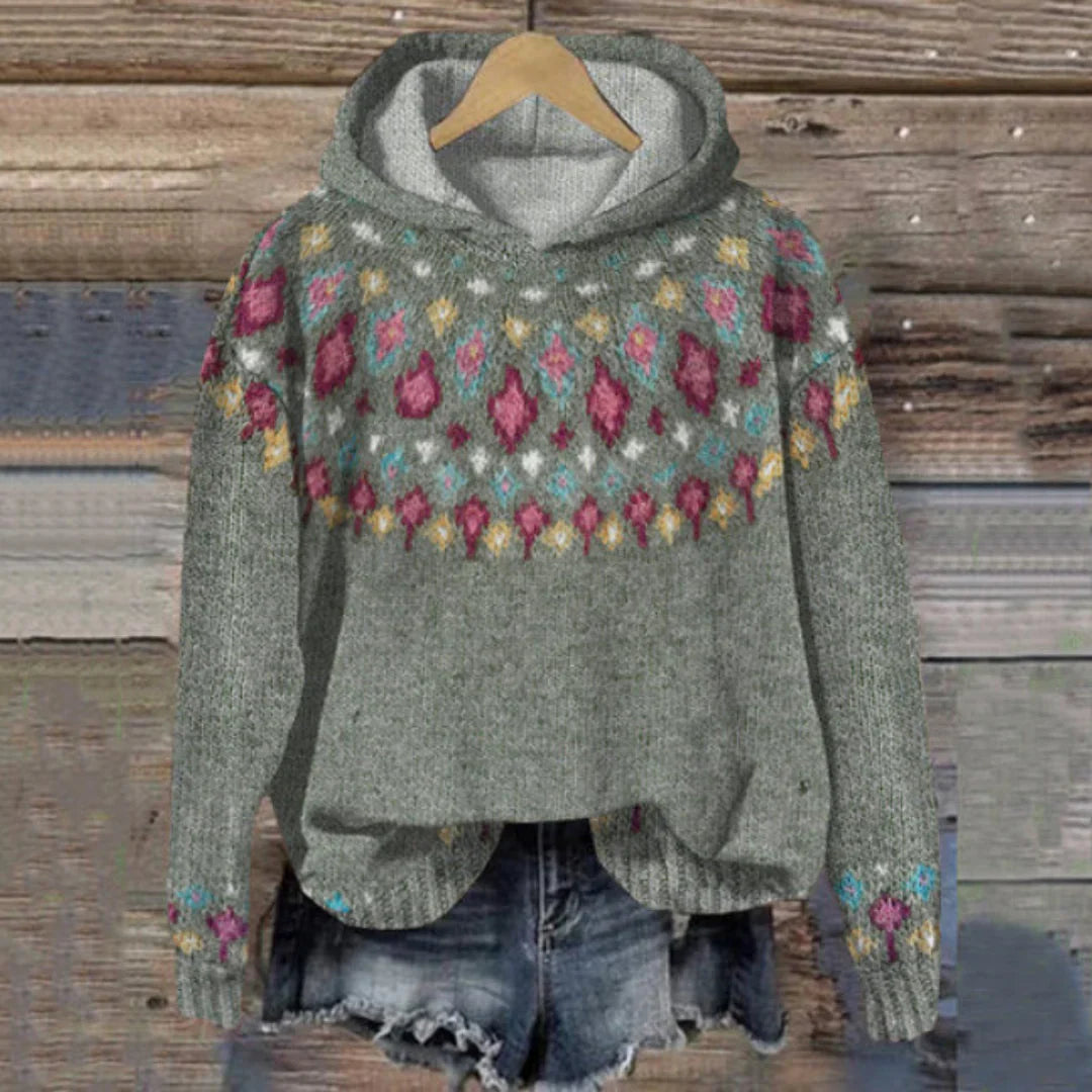Sudadera con capucha vintage de cachemira
