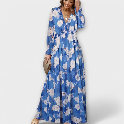 Robe Longue &amp; Élégante In Col V