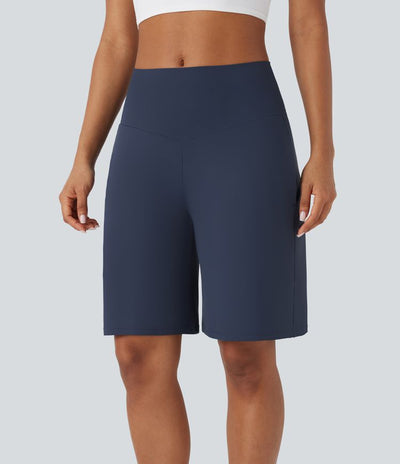 Softlyzero™ Airy - Yoga-Bermudashorts mit hohem Bund, mehreren Taschen und Cool-Touch