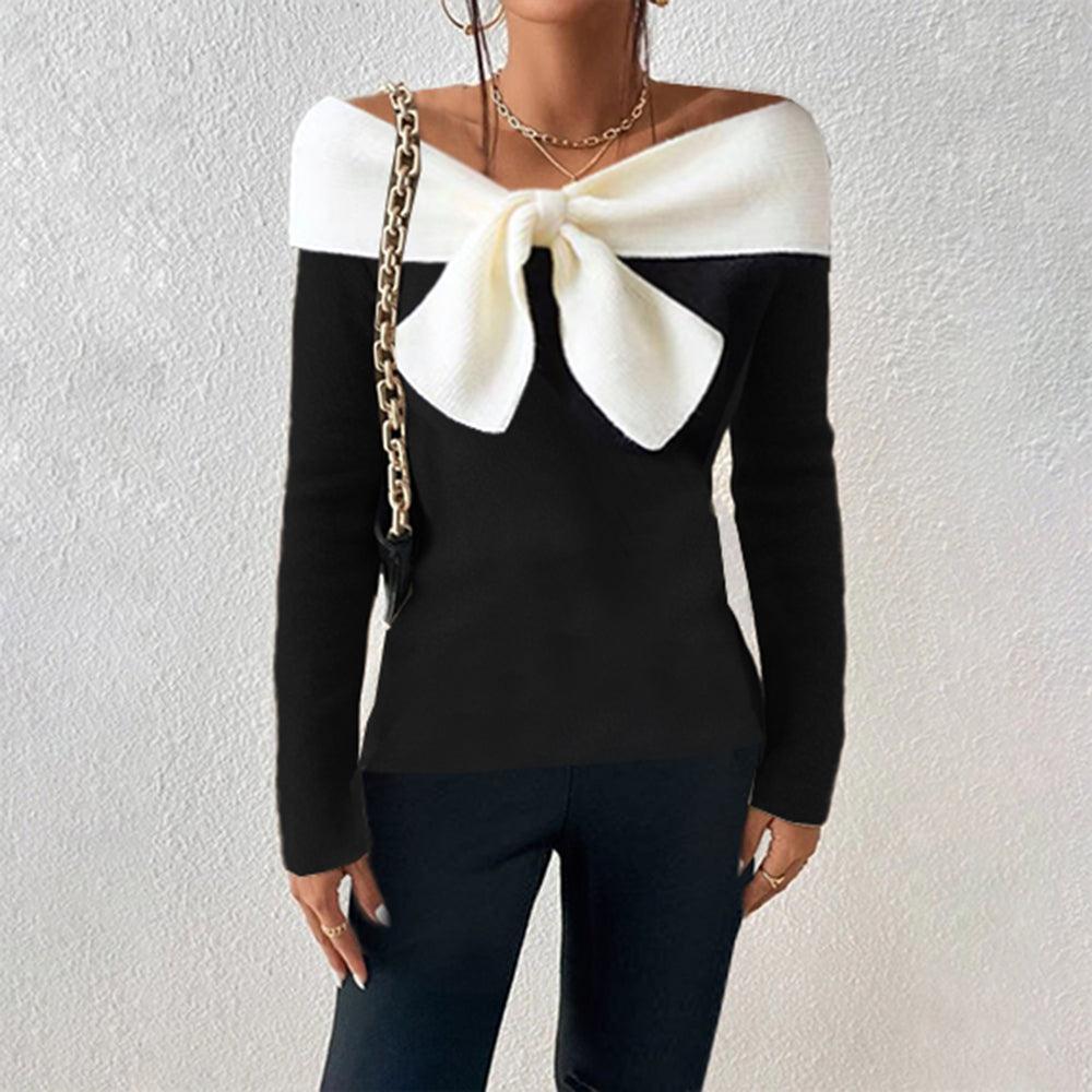 Pull Fleuralis Élégant À Col En V En Coton
