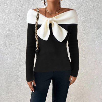 Pull Fleuralis Élégant À Col En V En Coton