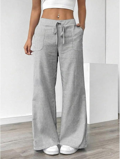 Pantalon Large En Coton Doux Pour Femmes