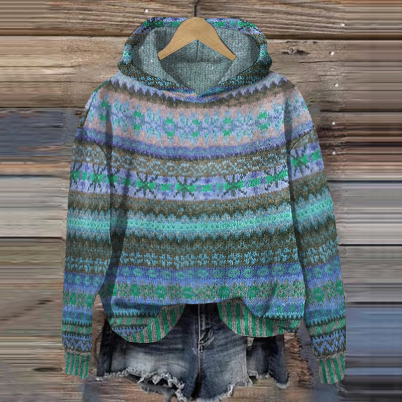 Sudadera con capucha vintage de cachemira