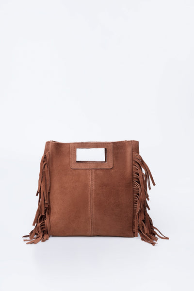 Bolso ante  flecos colores