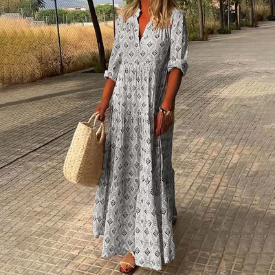 Robe Boho Légère En Col V