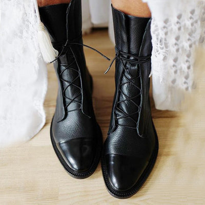 Botines de tacón de piel