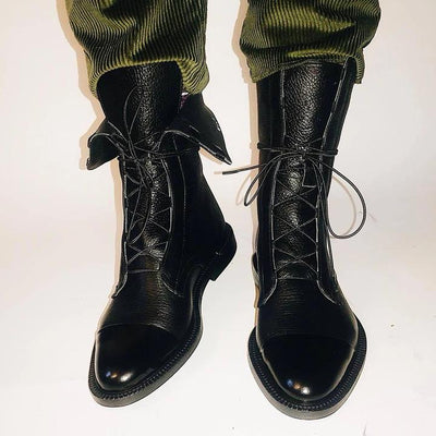 Botines de tacón de piel