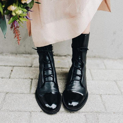 Botines de tacón de piel