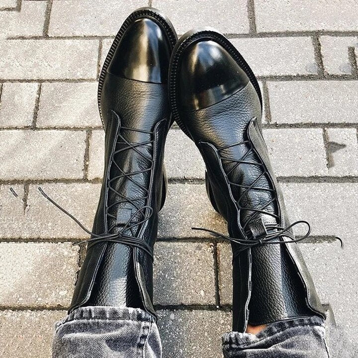 Botines de tacón de piel