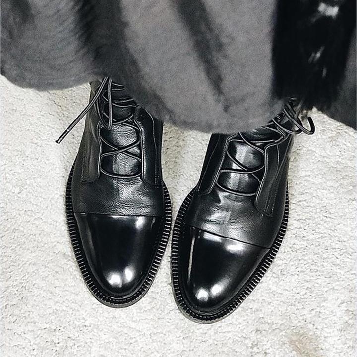 Botines de tacón de piel