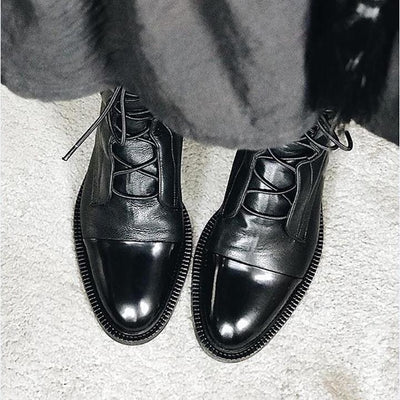 Botines de tacón de piel