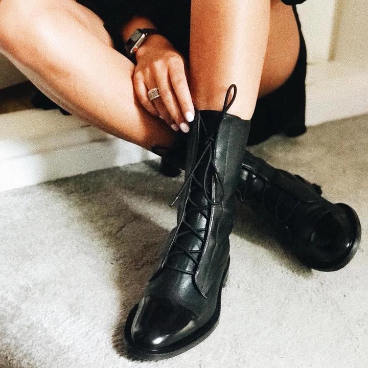 Botines de tacón de piel