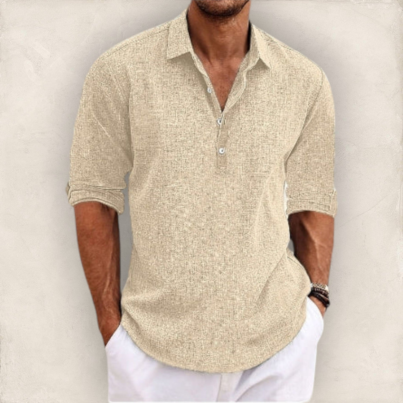 Givalli - Camisa casual de lino
