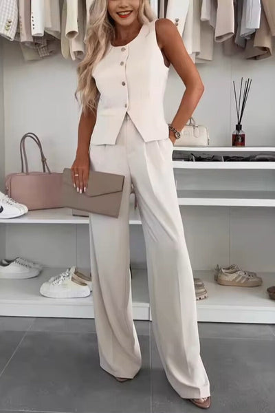 Wila | Conjunto chic de top sin mangas y pantalón