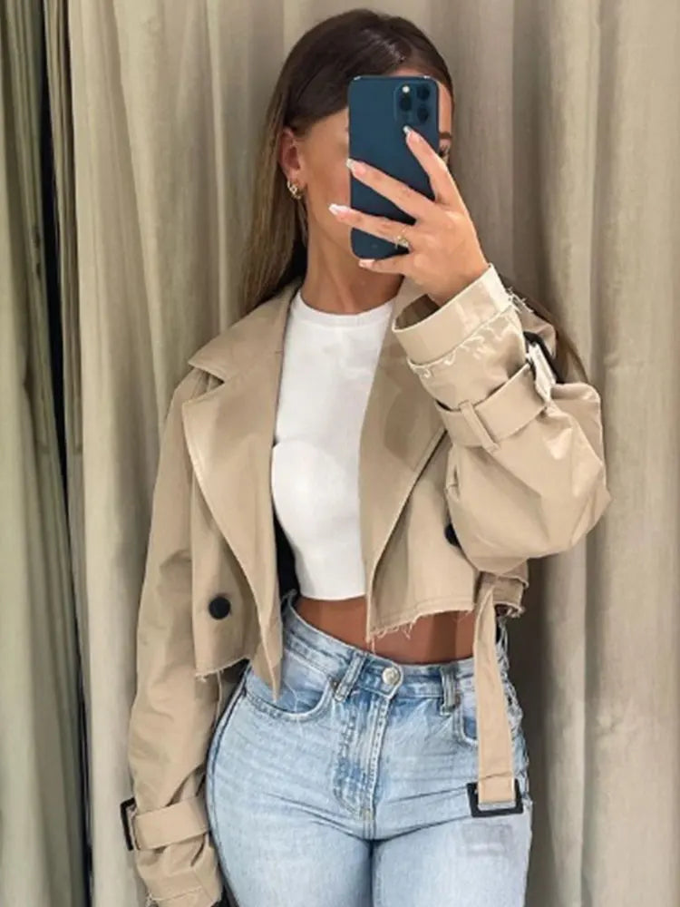 Constanza | Chaqueta corta con cinturón