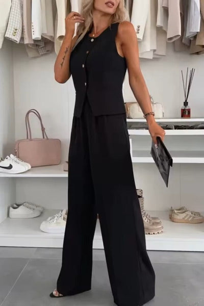 Wila | Conjunto chic de top sin mangas y pantalón