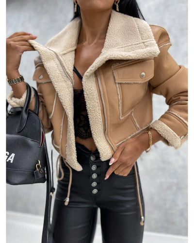 Elegante chaqueta de cuero Niort