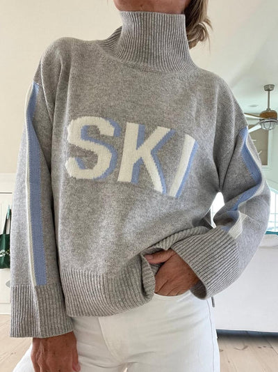 Pull Ski À Col Roulé En Cachemire