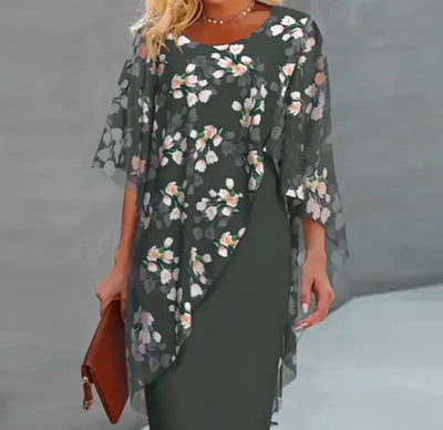 Robe Élégante En Tissu Floral