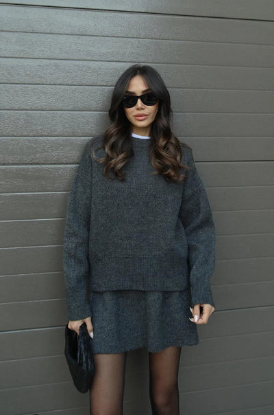 Ensemble Jupe En Coton (Pull + Jupe)