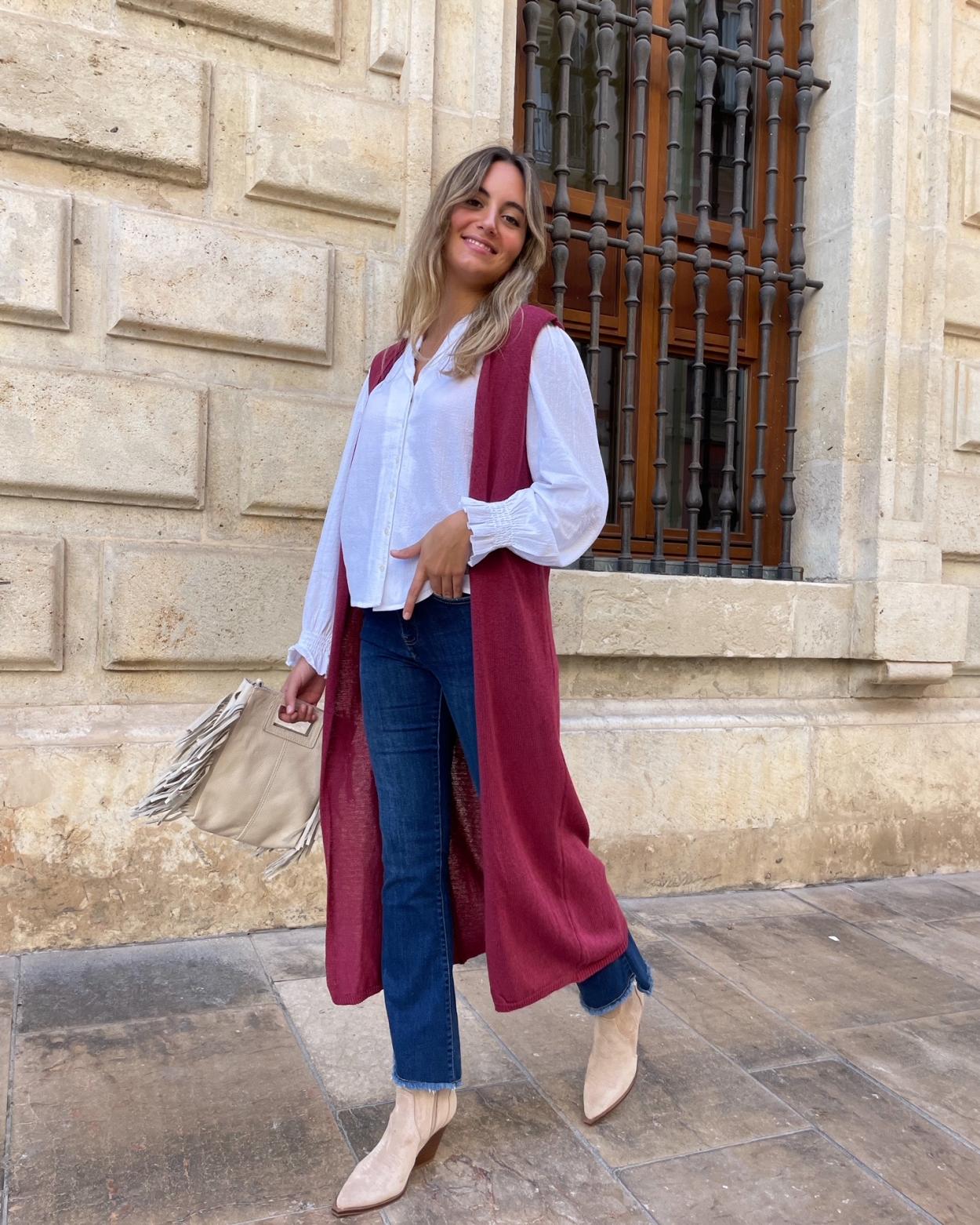 Chaleco fluido punto