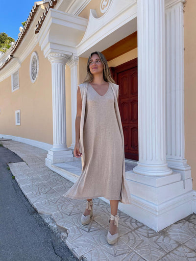 Chaleco fluido punto