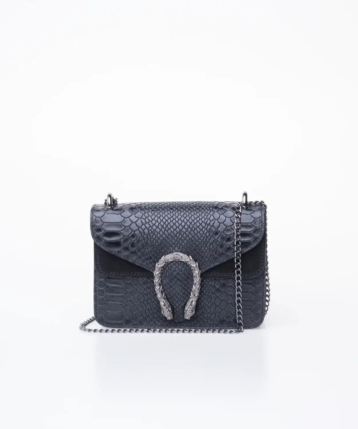 Bolso herradura doble solapa