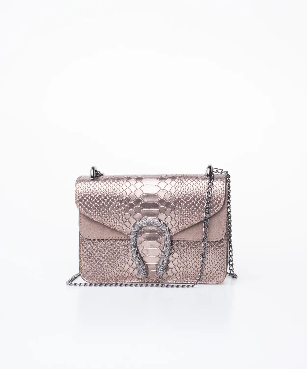 Bolso herradura doble solapa