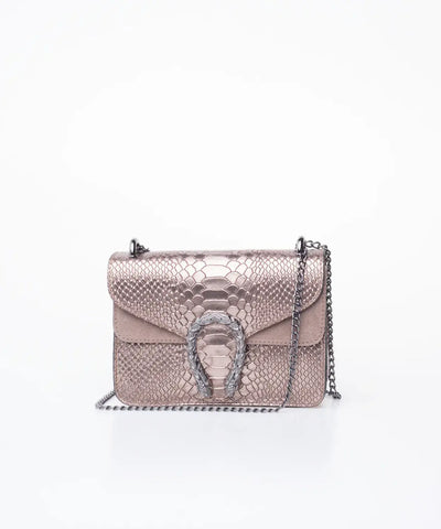 Bolso herradura doble solapa