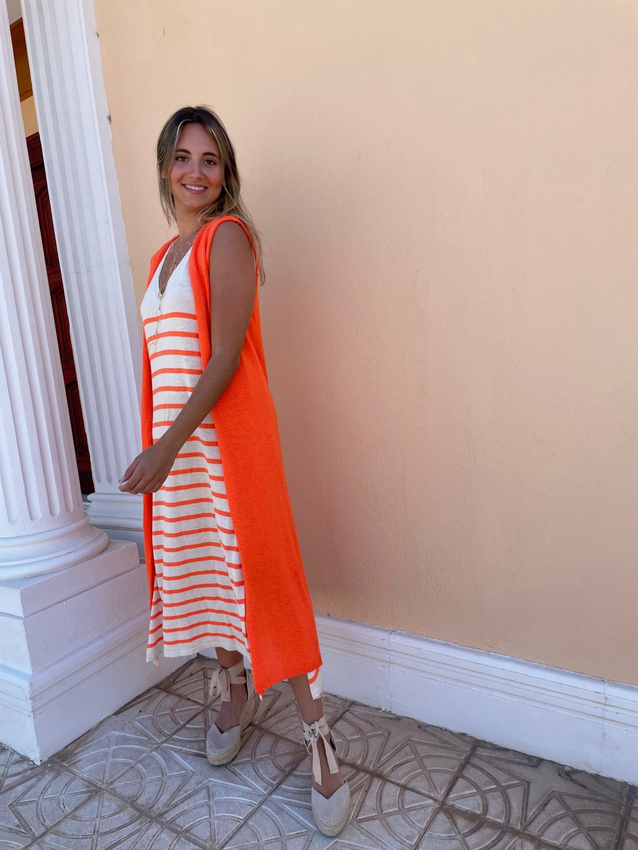 Chaleco fluido punto