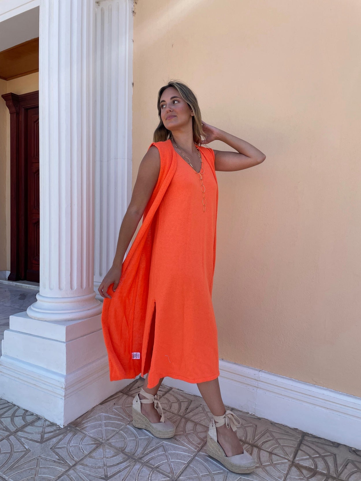 Chaleco fluido punto