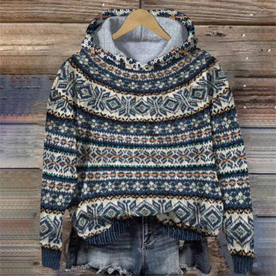 Sudadera con capucha vintage de cachemira