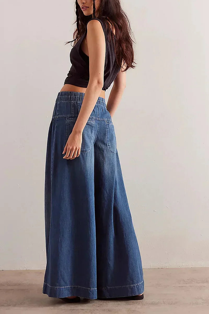 Jeans Amples & Élégants À Jambes Larges
