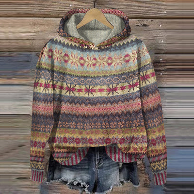 Sudadera con capucha vintage de cachemira