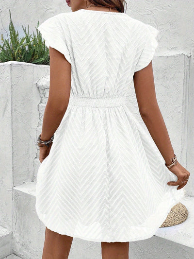 Robe Nayora Sans Manches À Col En V