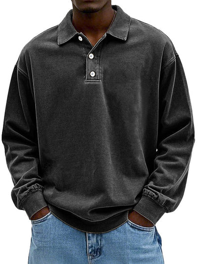 Elias | Polo casual de manga larga para hombre