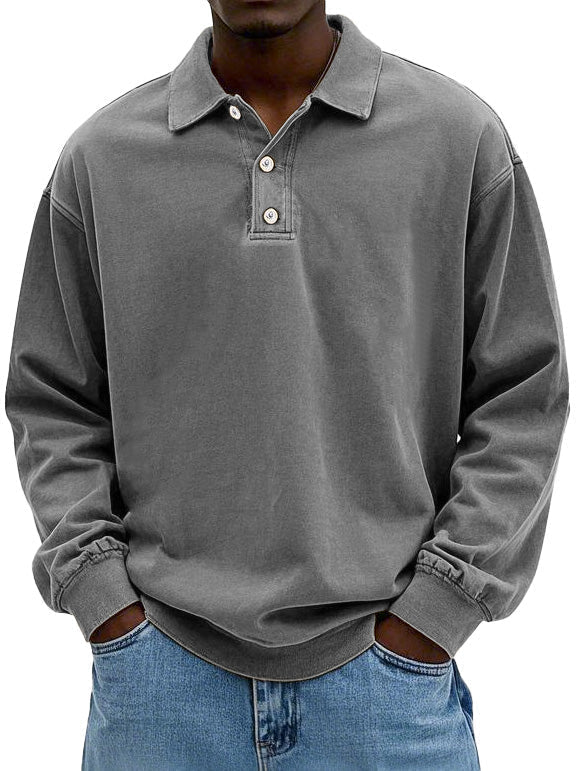 Elias | Polo casual de manga larga para hombre